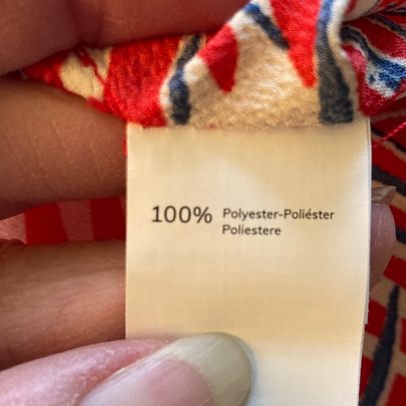 Cupshe Red and Blue Leaf Print Maxi Slip Dress - Picture 12 of 12